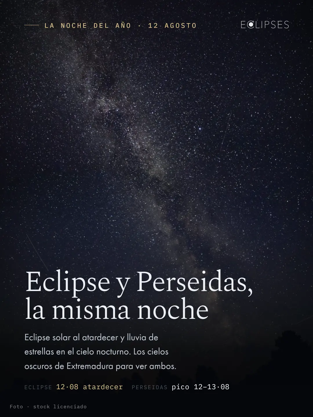 Las perseidas, antes del eclipse