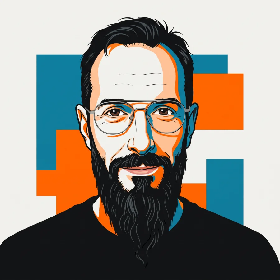 Retrato ilustrado de Jesús Burgos