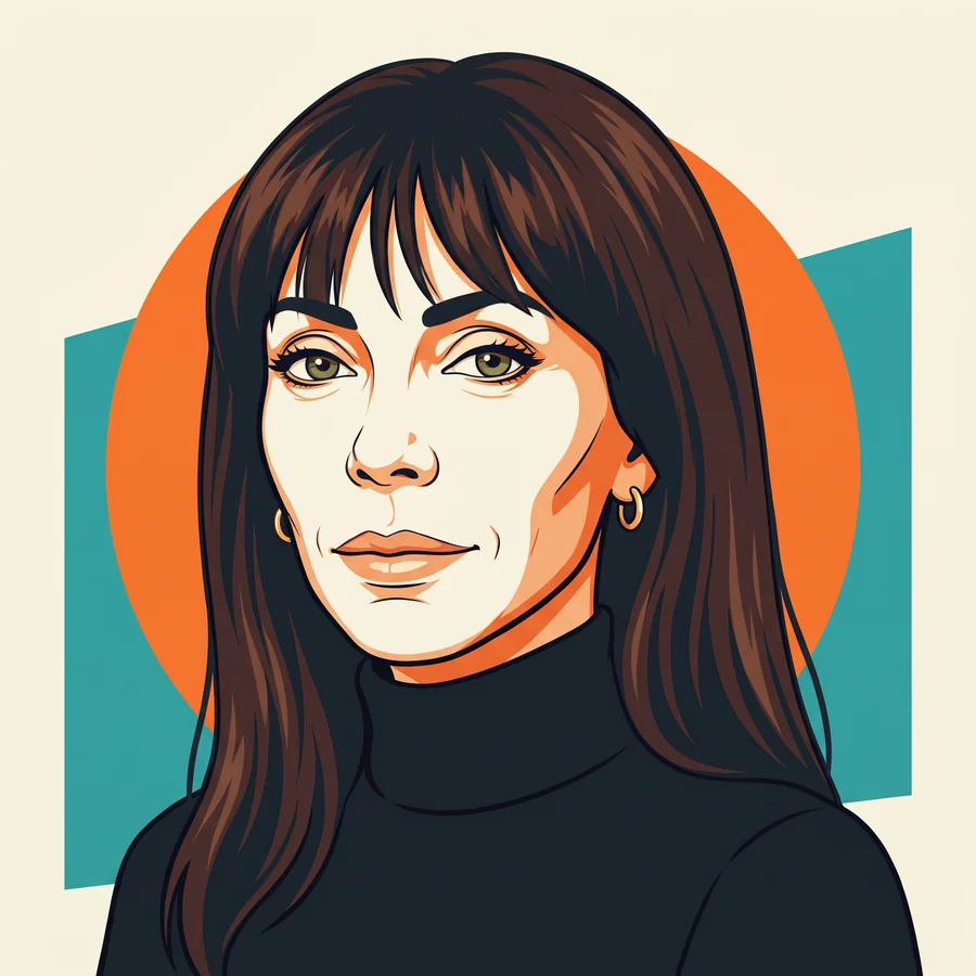 Retrato ilustrado de Maite Delgado