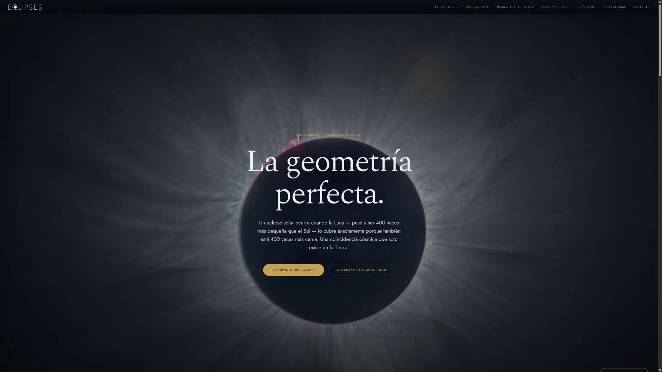 Web ECLIPSES: El fenómeno: la geometría perfecta
