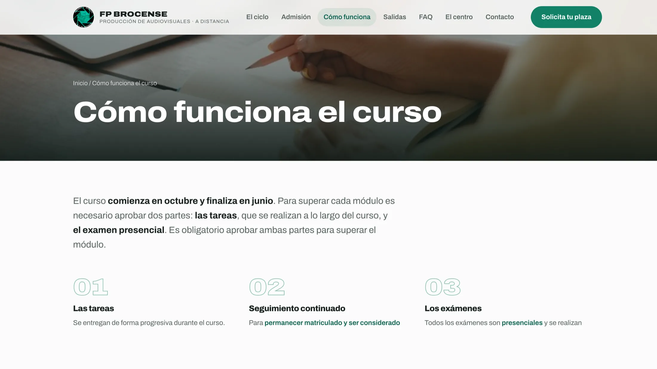Web FP Brocense a distancia: cómo funciona