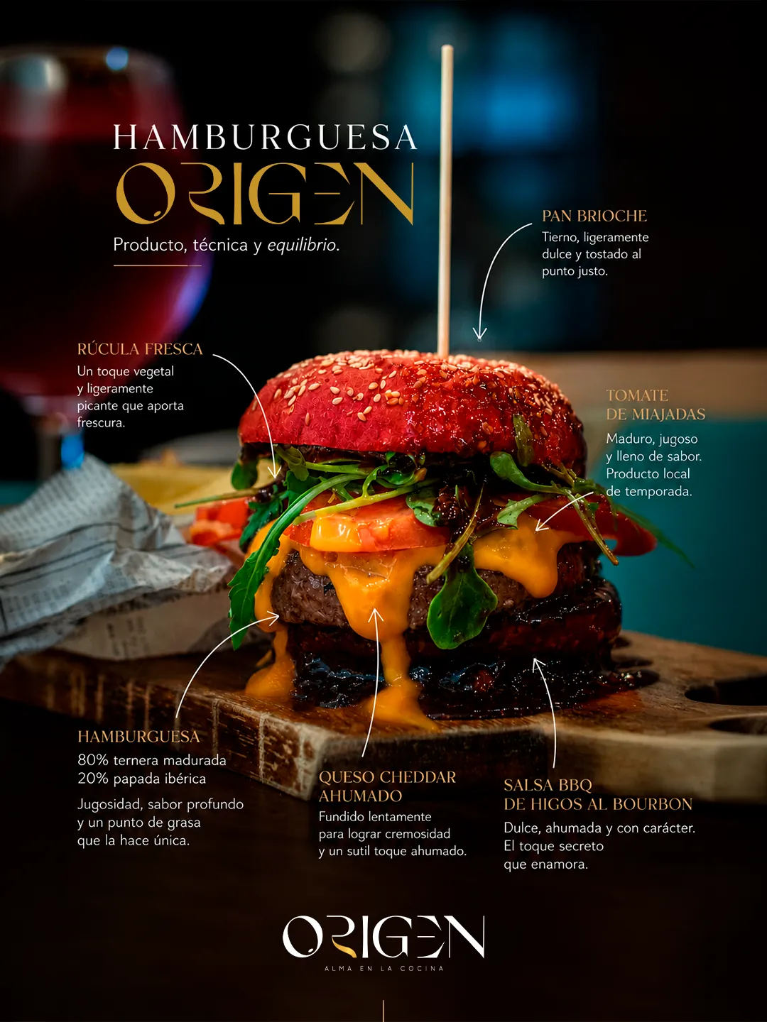 Pieza publicada: cartel de la Hamburguesa Origen